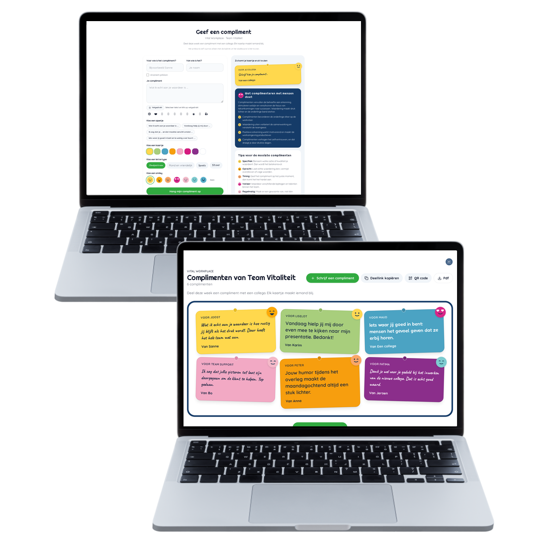 Online Complimenten Prikbord licentie (1 jaar)